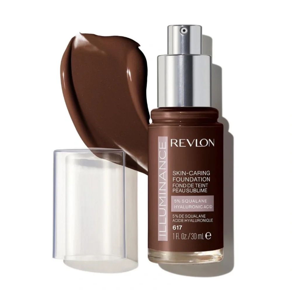 3/$15 🌸 Revlon Illuminance Skin Foundation Squalane Hyaluronic Acid 617 Ebony